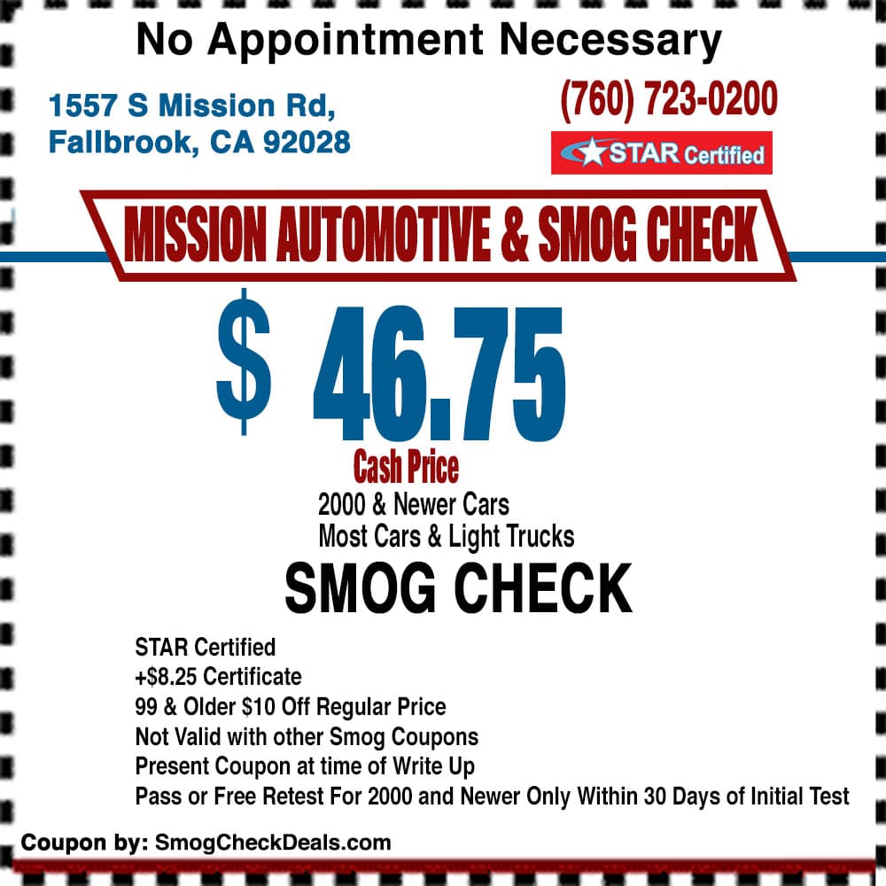 Smog Check Coupon